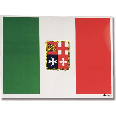 Bandiera adesiva italiana marina mercantile dimensioni cm 20x30