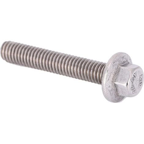 Vis M6 inox A2-304 à tête hexagonale avec rondelle intégrée, lot de 10, boulons de fixation robustes pour assemblage durable, vis auto-foreuses qualité marine. (1/5)