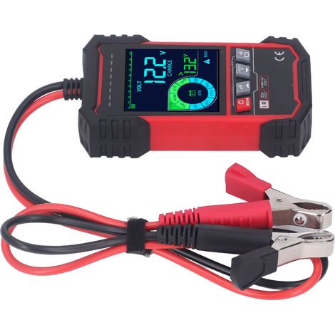 Testeur de Batterie Automobile 12V/24V, Analyseur d'Alternateur avec Écran LCD 3.2" pour Camion Voiture Bateau, Test CCA 100‑1999 (1/5)