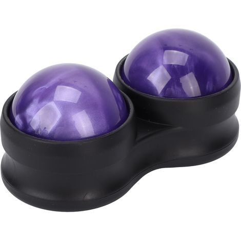 Boule de massage double Myofascial pour thérapie des tissus profonds, outil de mobilité musculaire, soulage douleurs articulaires et courbatures, violet (1/5)