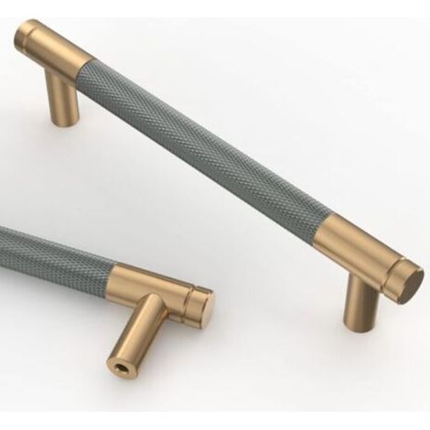 10 Stück Möbelgriffe Küchengriffe Goldgrau 128mm Goldlegierung Möbelgriffe mit Schrauben, für Büros, Schubladen, Schränke