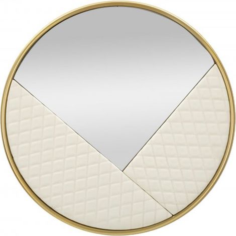 Specchio da parete rotondo design in metallo Sharon