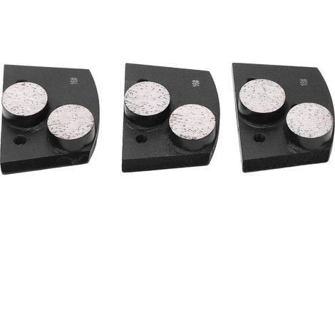 3 Disques Diamantés Noirs Grain 16 2 Dents Cylindriques pour Ponçage et Polissage Béton, Lot de 3 (1/5)