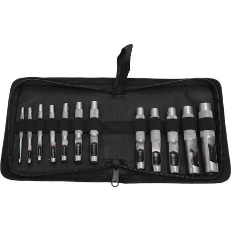 Set mit 12 Gürtelahlen aus Kohlenstoffstahl für Leder, Mehrzweck-Handwerkzeuge, 316 mm lang