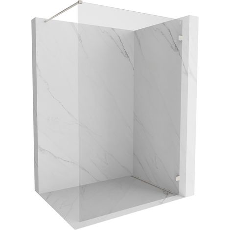 Mexen Lunar Duschwand Walk-in rechts 90 x 200 cm, transparent 8 mm, gebürsteter Nickel - 830-090-000-97-00-P (1/5)