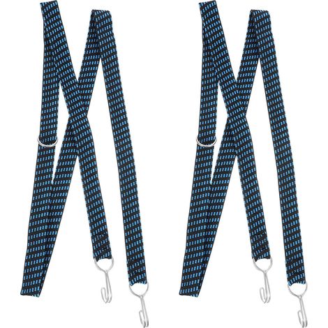 Verstellbare Elastische Fahrradgepäck Gummiseile für Sicheres Gepäck 2 Stück mit Haken aus Hochel... (1/5)