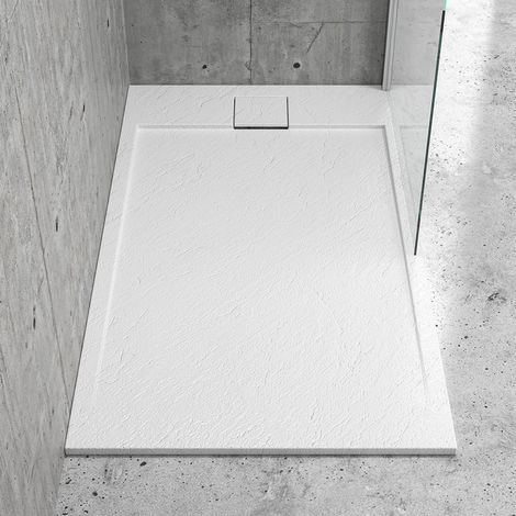 Piatto doccia in resina 80x100 effetto pietra  KR1000 kamalu