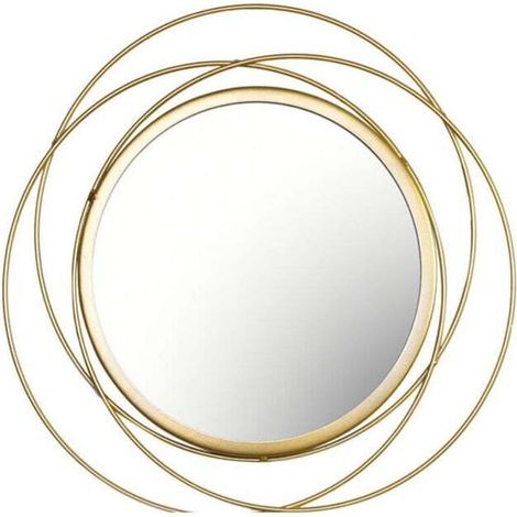 Miroir Rond pour Decoration Murale dans Maison, Salon Et Miroir Doré pour Décoration C