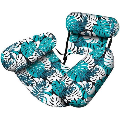 Fauteuils flottants pour piscine adulte, matelas gonflable pour piscine, hamac flottant à motif végétal, chaises flottantes gonflables, frites de piscine, radeaux B (1/5)