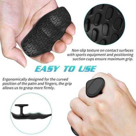 Poignées De Musculation - Caoutchouc Antidérapant - Pour Barres De Traction Haltères Kettlebells - Lot De 2 (1/3)