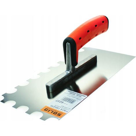 Cazzuola in acciaio inox massiccio con tacca semicircolare 130/270 6237