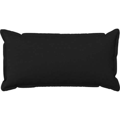 vidaXL Funda de almohada 2 pcs HOUTEN Negro 40 x 70 cm Lino Sintético (1/2)