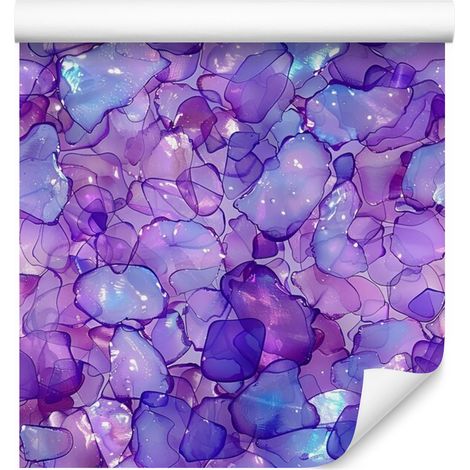 Papel pintado Ink Violet, fondo violeta para salón y dormitorio, 50x1000 cm (1/5)