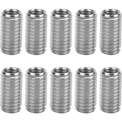 Paquete de 10 insertos roscados, tuercas reductoras de acero inoxidable, reparación de roscas, ferretería industrial. (1/5)