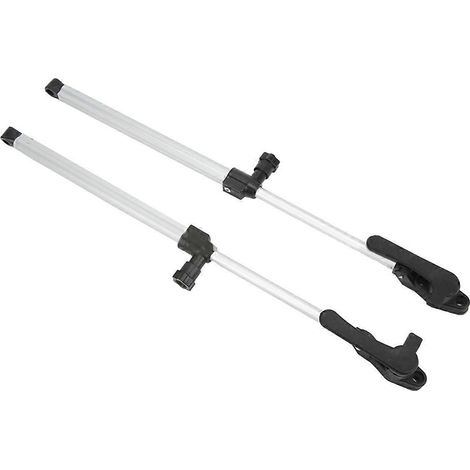 Lot de 2 tiges de support de fenêtre télescopiques 310 x 435 mm pour camping-car/remorque (1/5)