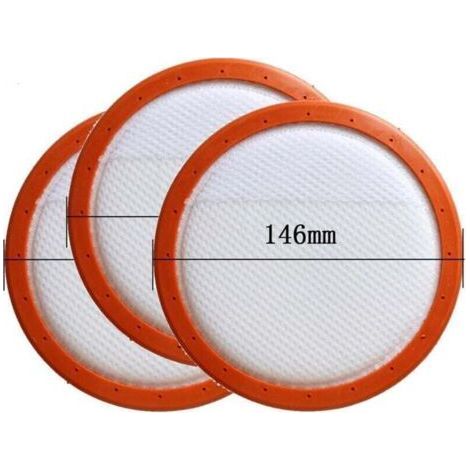 Round washable cotton vacuum cleaner filter for Midea vacuum cleaner, XU, C3-L148B C3-L143B VC14A1-VC 146 mm HEPA filter elements 3 pieces - (1/4)