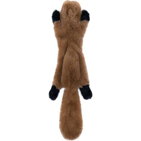 Jouet à mâcher couineur pour chiens (1 pièce), non rembourré, design écureuil en peluche, convient aux chiens de petite et moyenne taille. (1/5)