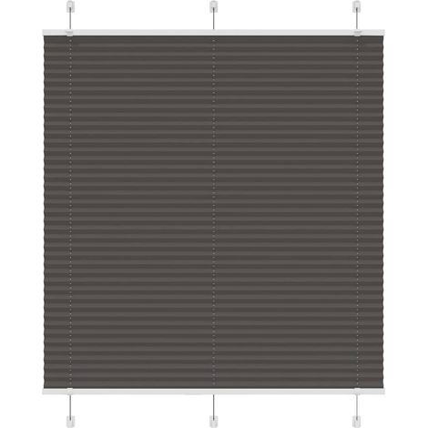 Plissee Schwarz 120x100 cm Stoffbreite 119,4 cm Polyester