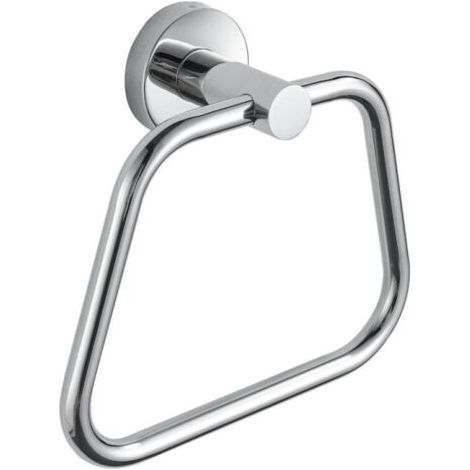 Anneau Porte Serviettes Accessoire de Salle de Bain en Acier Inoxydable 304 Porte Serviettes Mural avec Design Trapézoïdal Adapté à la Salle de Bain et à la Cuisine (Chrome) (1/5)