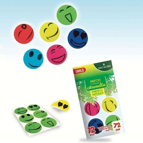 TRADE SHOP - Set 36pz Da 12 Cerotti Patch Adesivi Smile Profumo Di Citronella Repellenti Insetti 018786 - (1/3)