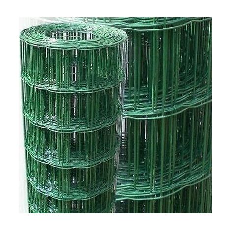 10 x 0.9m PVC Coated Garden Fence - Green (1/5)