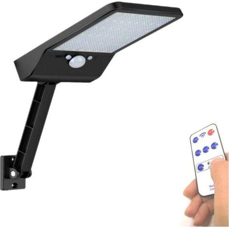 UlisemLot de 2 lampes solaires d'extérieur avec détecteur de mouvement, 48 LED, avec télécommande, étanches, pour jardin, cour, garage (1/4)