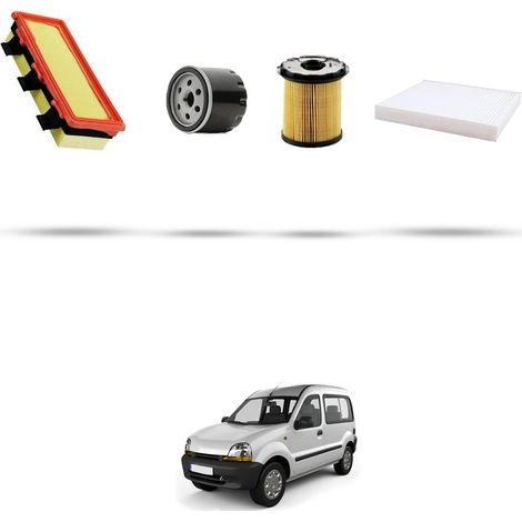 Kit tagliando 4 filtri compatibile con Renault Kangoo 1.9 Diesel 47kw dal 1997 (1/5)