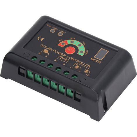 15A Solarladeregler, 12V/24V Photovoltaik-Panel-Controller für erneuerbare Energiesysteme, Batterieschutz, Regelungsset. (1/5)