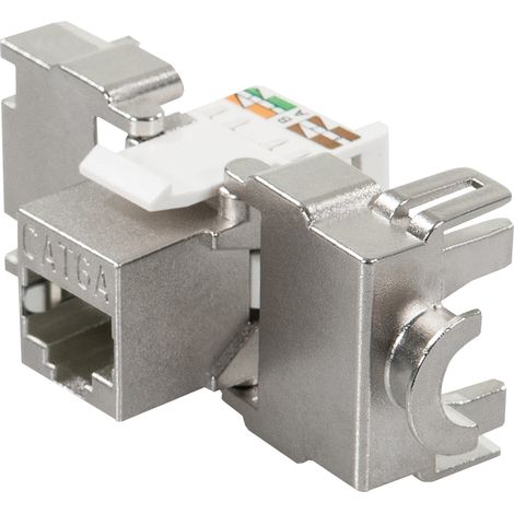 Prise keystone rj45, cat 6a avec snap-in pour le montage dans les ports keystone (19.2 x 14.9 mm) (1/3)