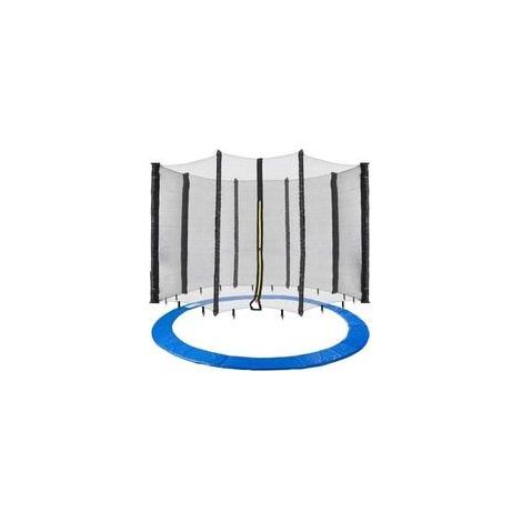 -Filet Trampoline 244 cm,Filet de Protection pour Trampolines 6 Barres,Résistant aux UV (1/4)