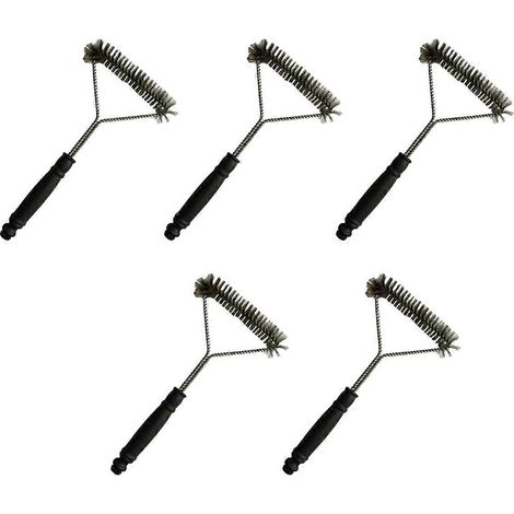 Brosse de nettoyage pour barbecue, outils de nettoyage pour barbecue en extérieur, brosse en acier inoxydable, outils de nettoyage pour barbecue domestique, copeaux de fil de fer, gadgets de nettoyage (1/5)