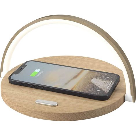 Lampe de chevet/veilleuse pliable 3 en 1 avec chargeur sans fil, idéale pour le bureau, la chambre, le salon ou le séjour. Éclairage à intensité variable. (1/5)