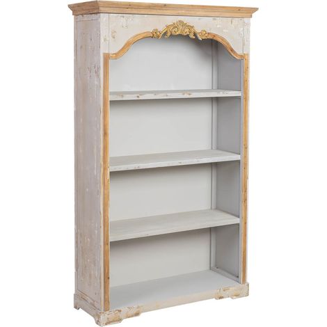 Estantería librería de madera gris envejecida 120x45x210h cm