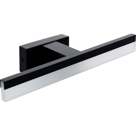 Badezimmerspiegel Wandleuchte Aluminium Lenny 7W Schwarz (1/5)