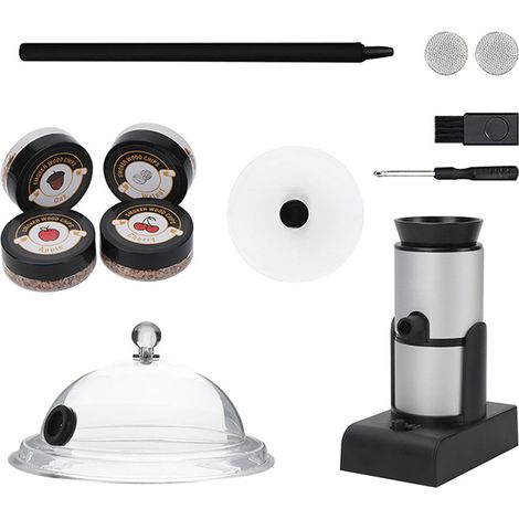 Fumoir Portable - Infuseur De Fumée De Bois - Pour Cuisine Intérieure Et Extérieure - Kit Complet Avec Accessoires - 1 Pièce (1/5)
