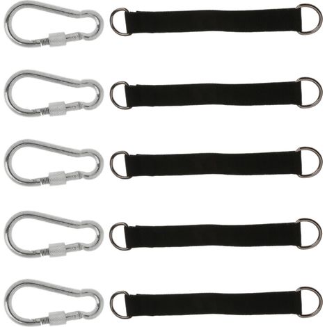 4-teiliges Aufhängegurt-Set für Baumschaukeln mit 4 D-Ringen für Garten-/Schaukel-/Baumschaukeln/Hängematten (1/2)