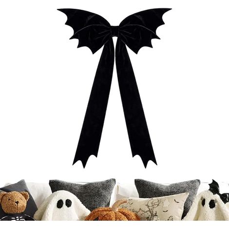 Décorations d'Halloween : nœud noir, décorations sombres et effrayantes pour une fête d'horreur (1/5)