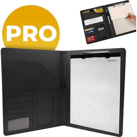 Porte-documents pour bureau d'hôtel avec bloc-notes et calculatrice, porte-documents de direction en cuir A4, porte-documents pour contrats de vente de magasin 4S (1/5)