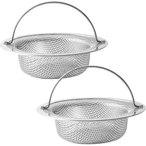 Filtre à évier Résiduel Rincer la Crépine de Vidange égout Anti-Blocage Filtre,Crépine de Vidange en Acier Inoxydable,Filtre D'évacuation en Maille Fine pour évier de Cuisine,Baignoire e (1/4)