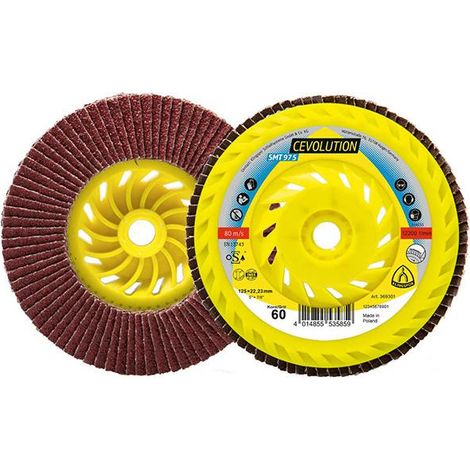 Meule de ventilateur SMT 975125mm M14 corindon céramique courbé K40 Klingspor