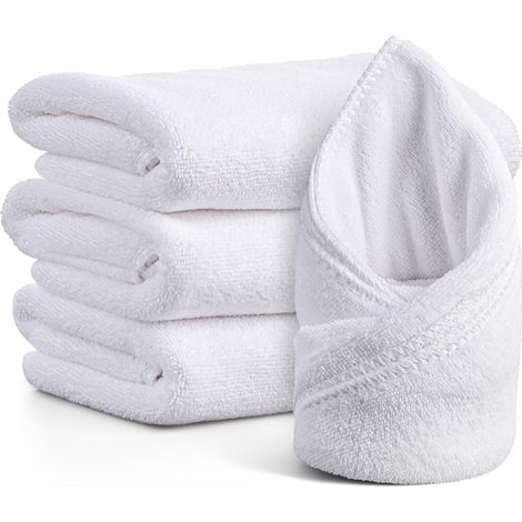 Filiyano-Serviettes blanches (lot de 3), gants de toilette doux en microfibre pour le visage et la salle de bain (1/5)
