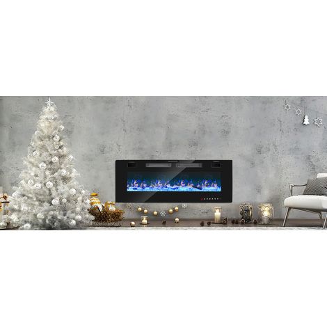 Elektrokamin 750 / 1500 W mit Heizung, Kaminfeuer, Flammeneffekt, Fernbedienung, LED Beleuchtung & Timer - Elektrischer Kamin (1/5)