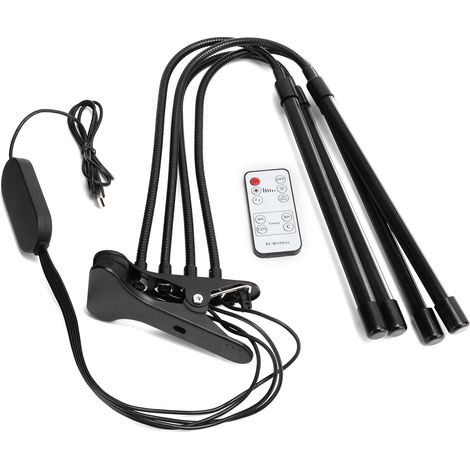 Lampe de culture LED 5V 40W USB 4 tubes spectre complet pour plantes d'intérieur avec clip (1/5)