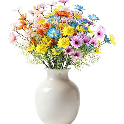 12 Pcs Marguerites Artificielles, 50cm Fausses Marguerites (1/5)
