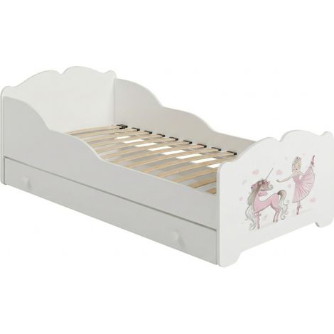 Lit enfant ANNA avec tiroir 70x140 Fille avec licorne