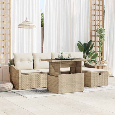 Set Divano da Giardino 6 pz polyrattan vidaXL (1/5)