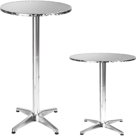 Bistrostehtisch rund silber Ø60cm H110cm-D950249 (1/2)