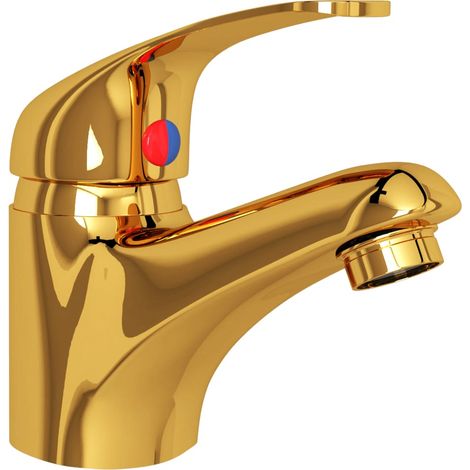 Miscelatore per lavabo rubinetto da cucina miscelatore per bagno rubinetto per lavabo da interno 13 x 10 cm oro 020003500