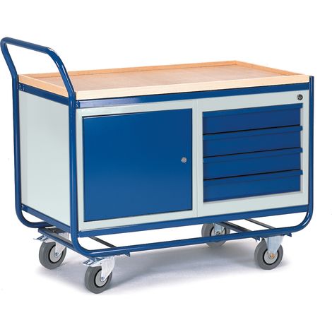 Rollcart Montagewagen mit Stahl- und Schubladenschrank