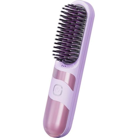 Brosse à lisser à chauffage rapide qui chauffe en quelques secondes - Rechargeable par USB - Batterie 3600 mAh pour un entretien rapide et portable (1/5)